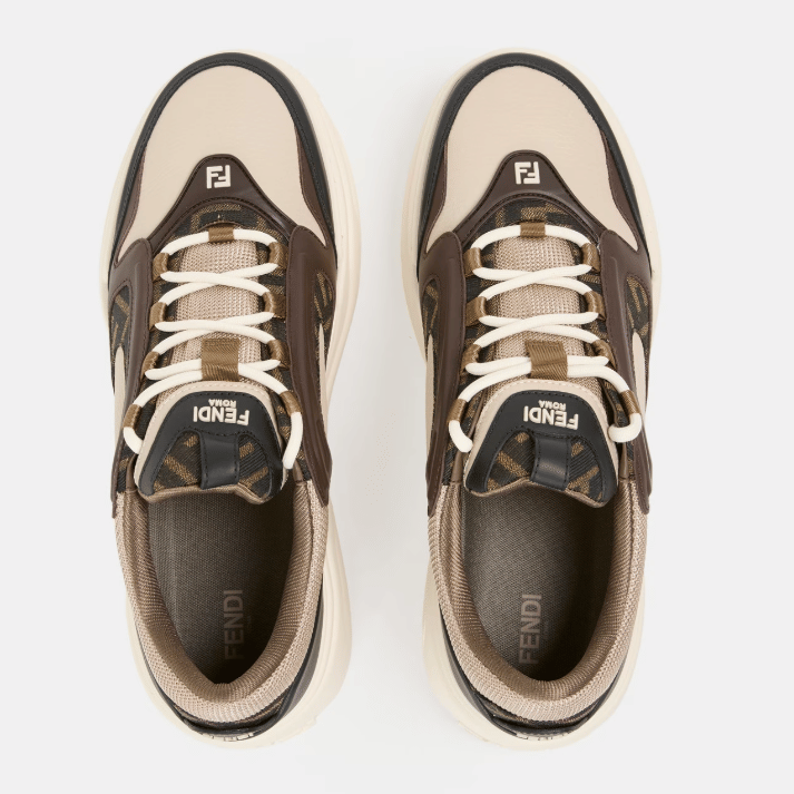 FENDI Force Low Trainers 'Black/Latte'