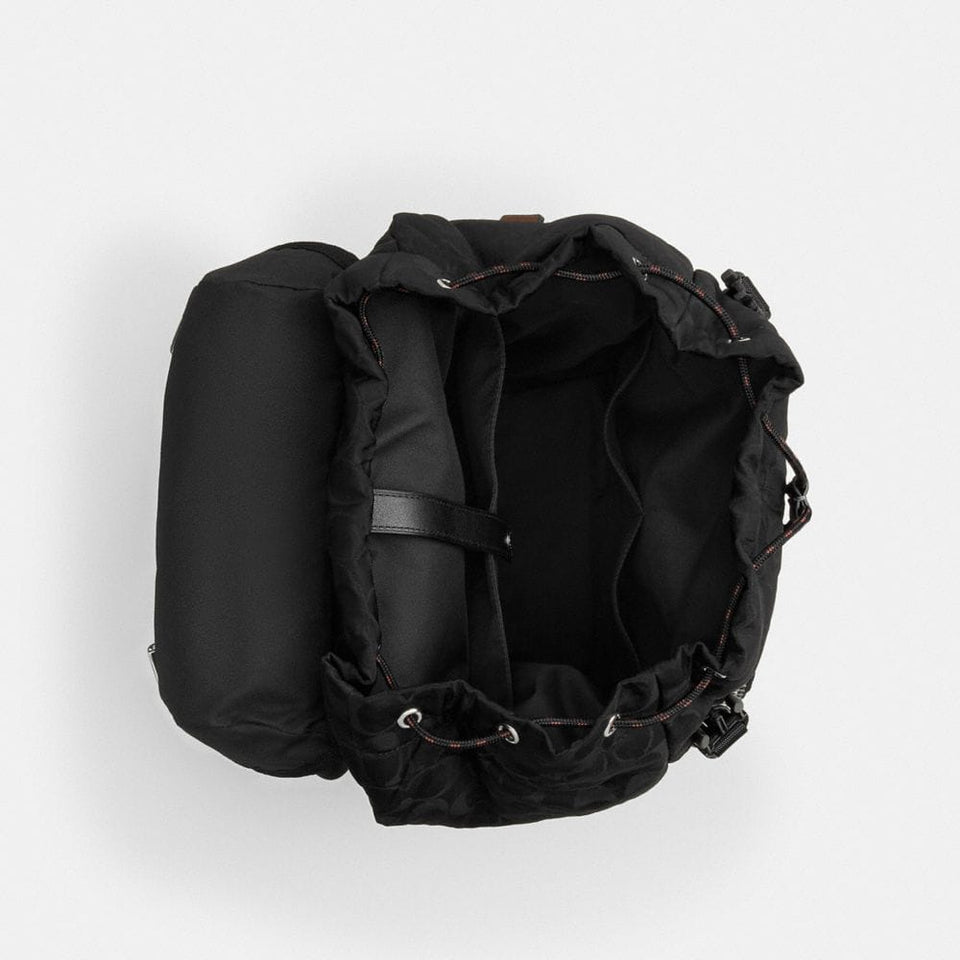 Coach Logan Backpack In Signature Nylon Black