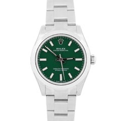 Rolex Oyster Perpetual 312024 PAPERS Rolex Oyster Perpetual GREEN Steel 31mm 277200 Watch BOX