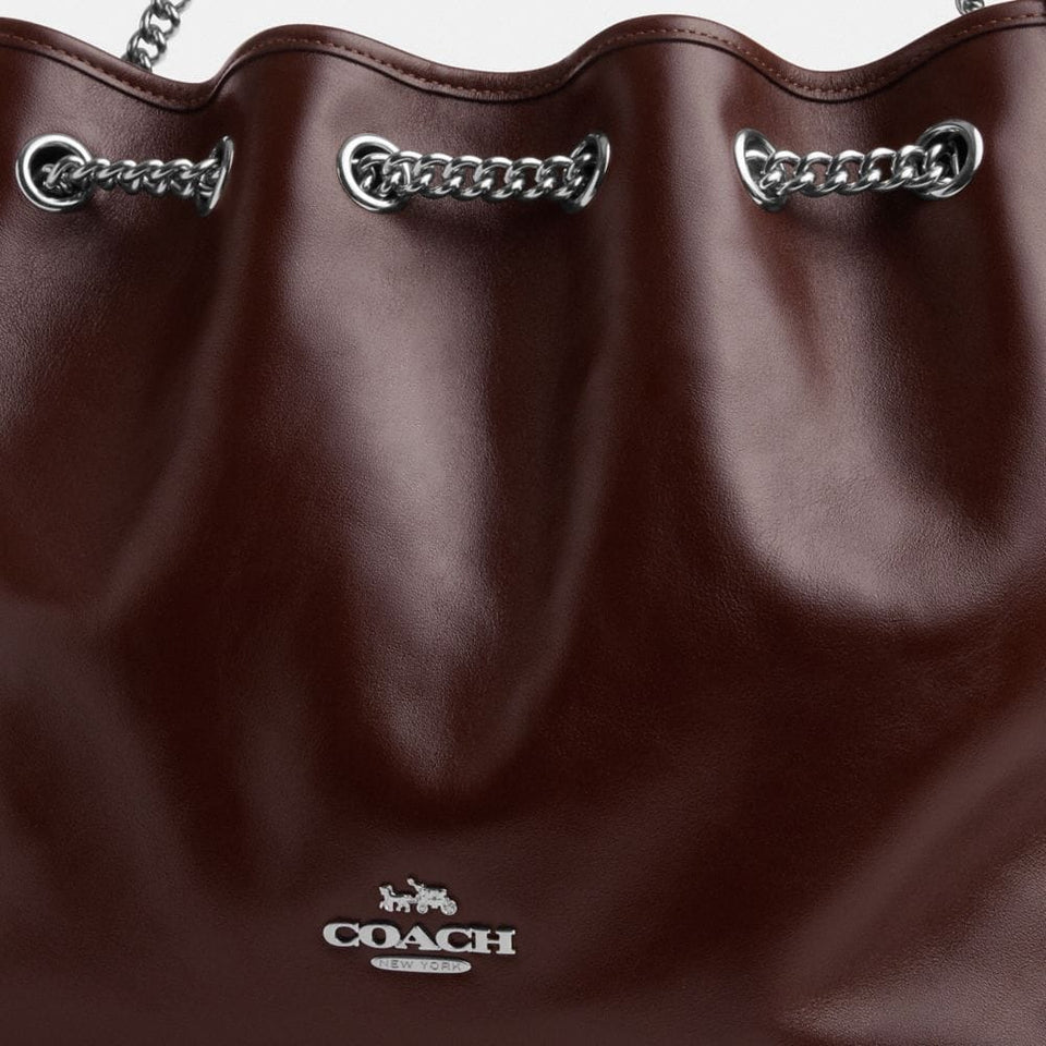 Coach Evelyn Shoulder Bag Silver Maple