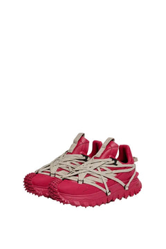 Moncler Moncler + Rick Owens Trailgrip Megalace Leather Sneakers Berry Red