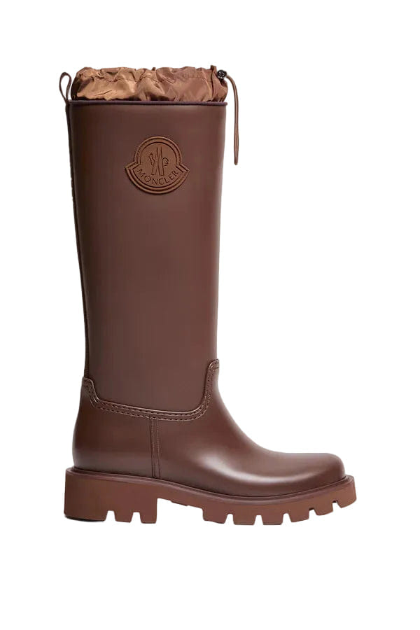 Moncler Kickstream High Rain Boots Brown