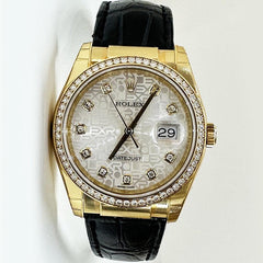 Rolex | Datejust | 116188 | Yellow gold | 36 mm | Leather | Silver | Automatic