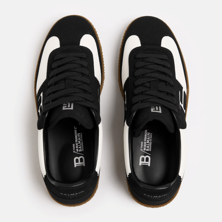 BALMAIN Men's Low Trainers 'Black/White'