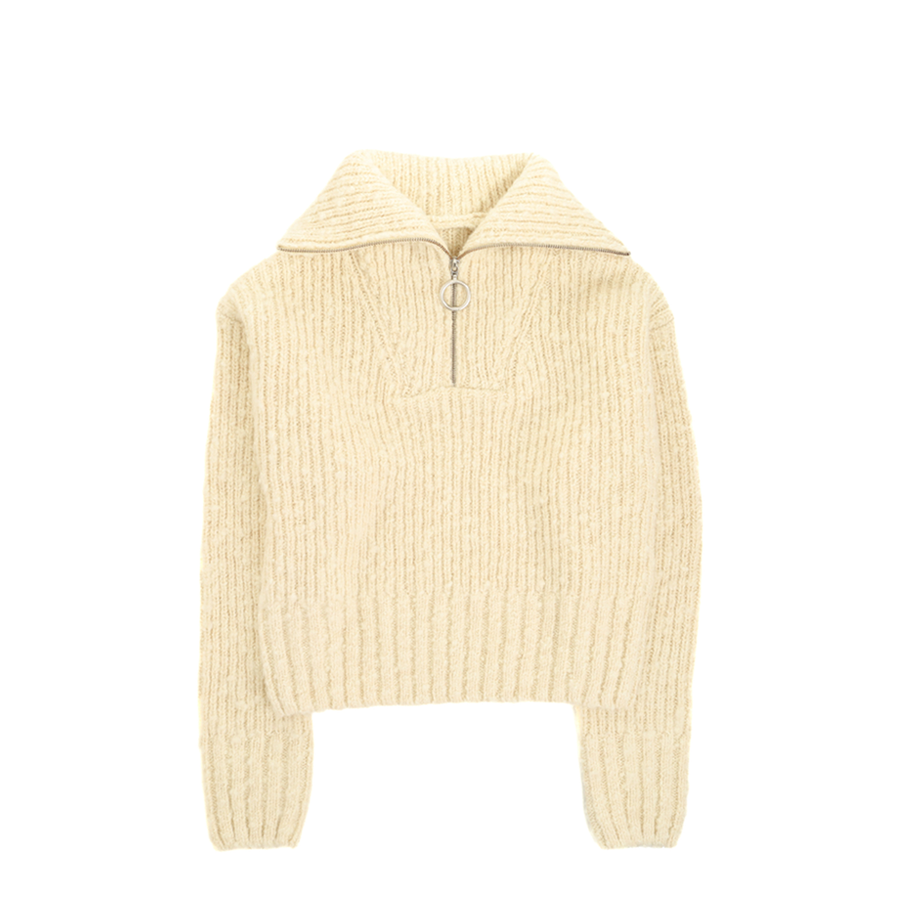 Half-zip Knit Ivory