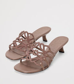 Leather Petal Anagram Mules 45