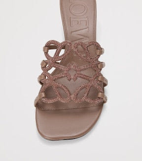 Leather Petal Anagram Mules 45