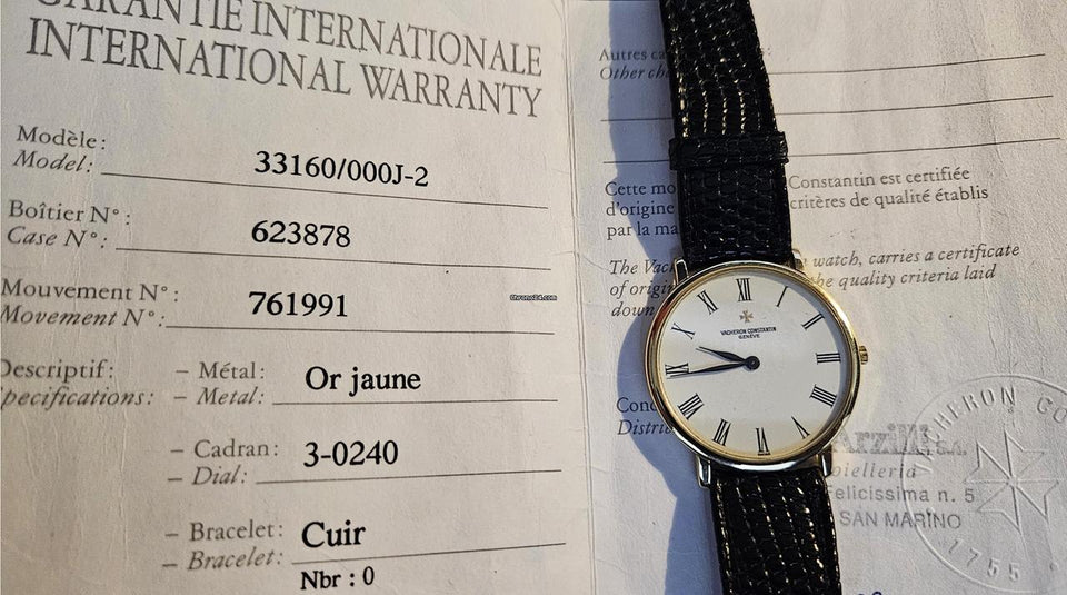 Vacheron Constantin YELLOW GOLD Yellow Set completo revisione 2 anni fa 2 cinturini ottimo stato
