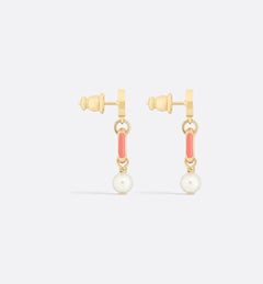 Dior Women's Earrings Dioriviera Small CD Earrings in Pink Gold E3297W