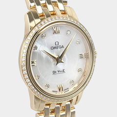 Omega De Ville Prestige Yellow gold / 27.4 mm / Box&Papers / 424.55.27.60.55.001