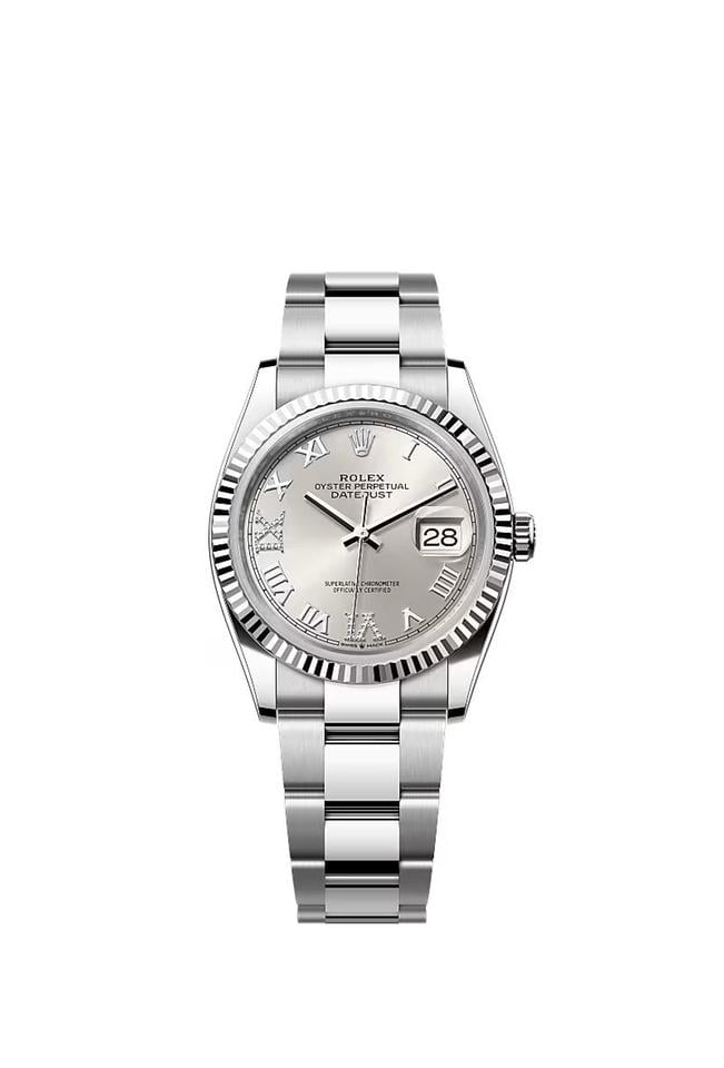 Rolex | Datejust | 126234 | White gold | 36 mm | Steel | Silver | Automatic