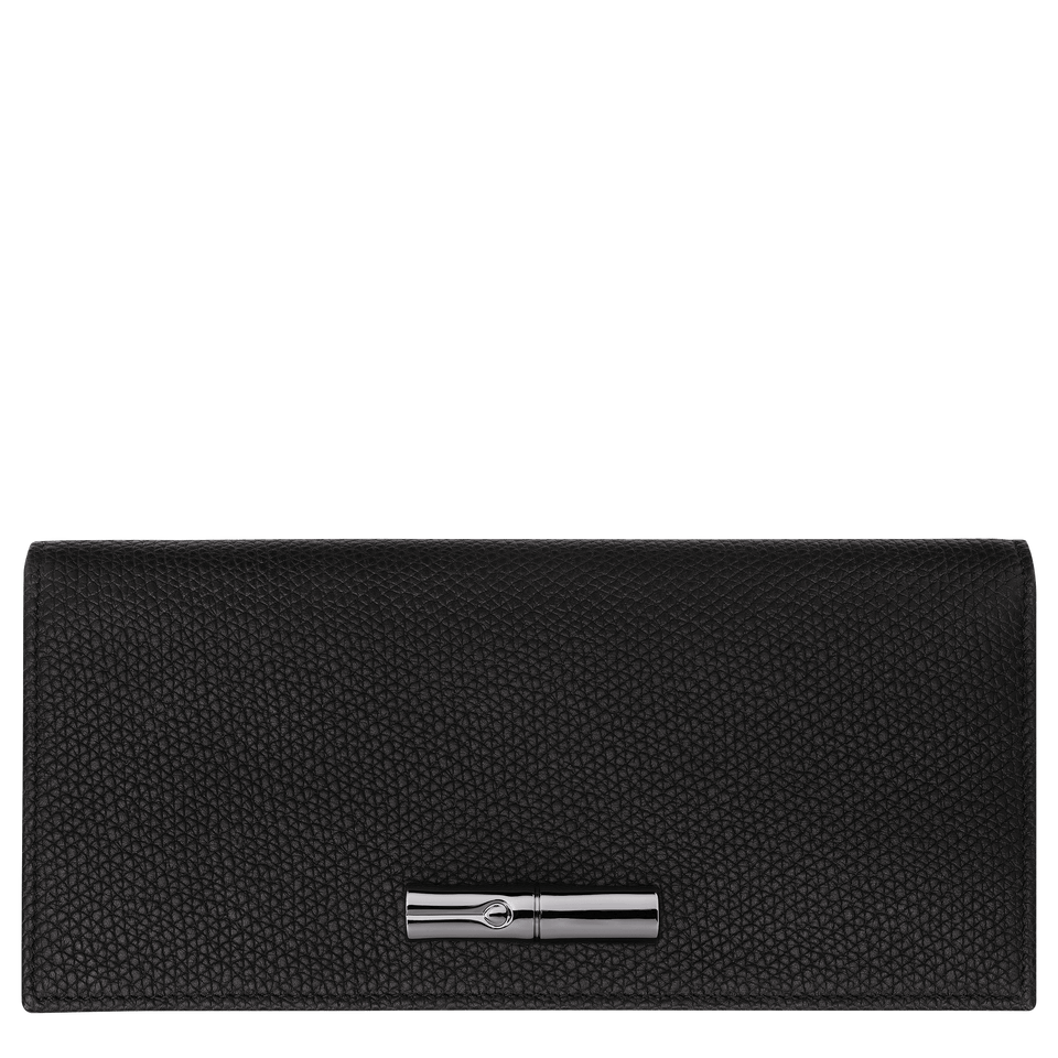 Longchamp Le Roseau Long continental wallet Black