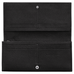 Longchamp Le Roseau Long continental wallet Black