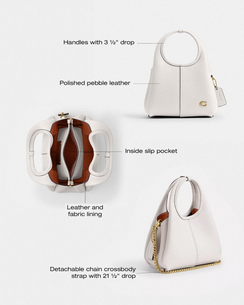 Coach Lana Shoulder Bag 19 Brass Chalk
