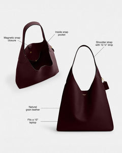 Coach Brooklyn Shoulder Bag 39 Brass Merlot