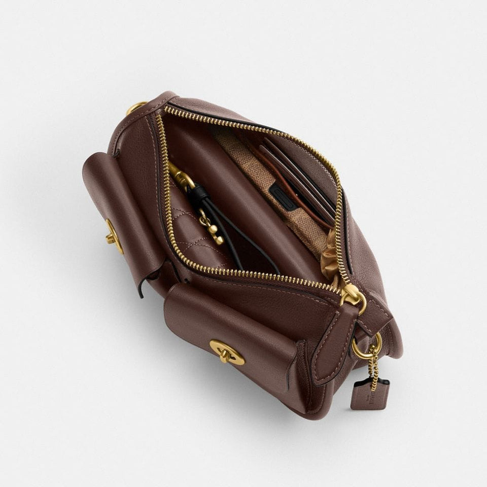 Coach Twin Turnlock Waverly Bag Brass Maple