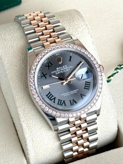 Rolex | Datejust | 126281RBR | Steel | 36 x 44 mm | Gold/Steel | Grey | Automatic