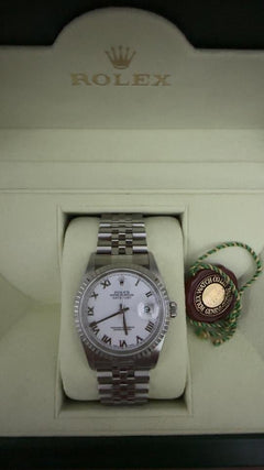 Rolex | Datejust | 16220 | Steel | 36 mm | Steel | White | Automatic