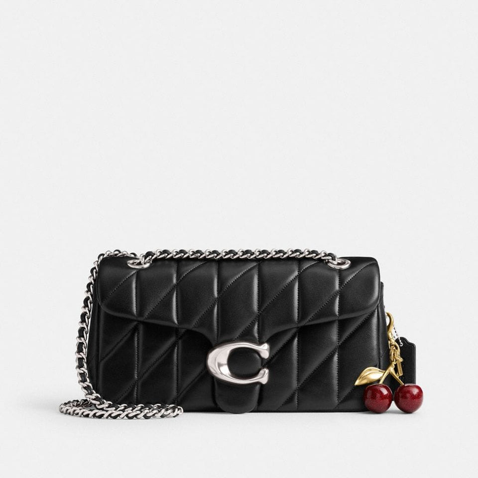 Coach Tabby Shoulder Bag 26 With Pillow Quilting Silver Black