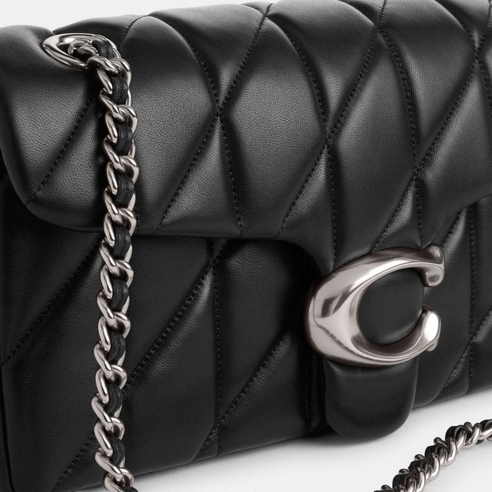 Coach Tabby Shoulder Bag 26 With Pillow Quilting Silver Black