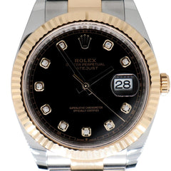 Rolex | Datejust | 12633BKDJ | Steel | 41 mm | Gold/Steel | Black | Automatic