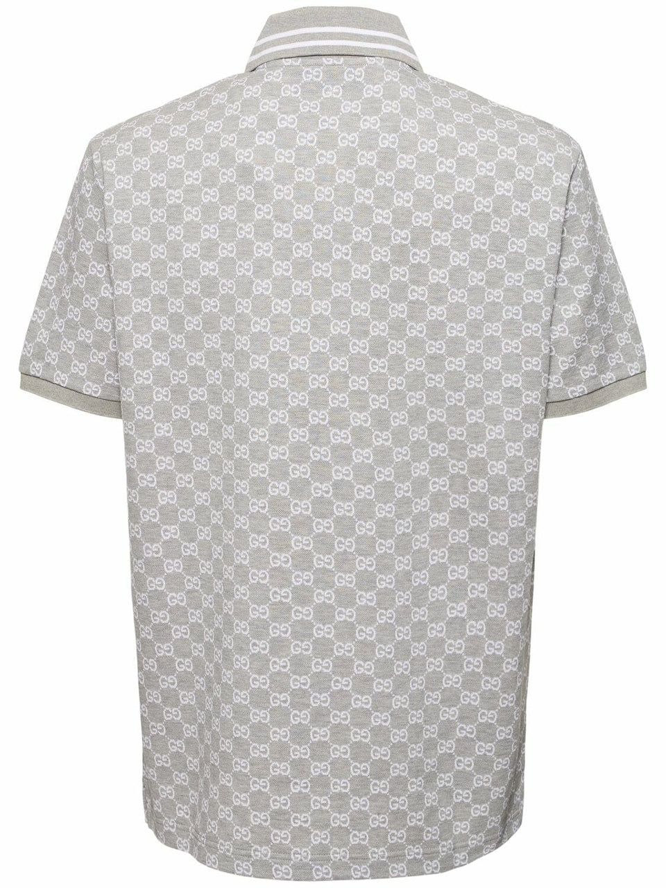 GUCCI Gg Jacquard Cotton Piquet Polo T-Shirt