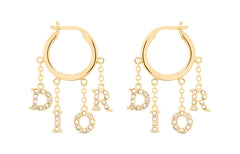 Dior 10's Logo lettering Earrings
