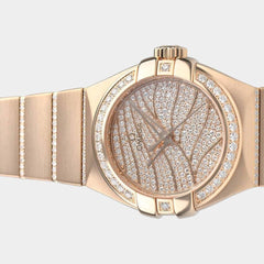 Omega Constellation Ladies Red gold / 27 mm / Box&Papers / 123.55.27.20.55.006