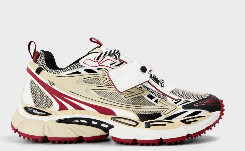 OFF WHITE Men's Be Right Back Retro-Inspired Comfort Sneakers'Sand/Red'