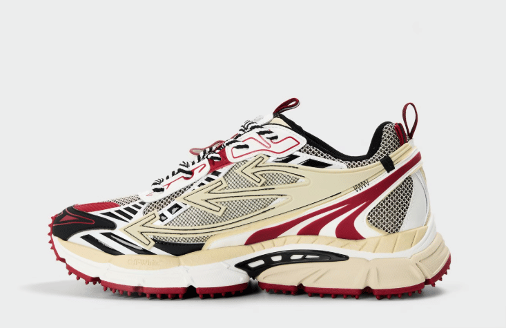 OFF WHITE Men's Be Right Back Retro-Inspired Comfort Sneakers'Sand/Red'