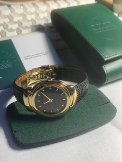 Rolex | Cellini | 6622 | Yellow gold | 33 mm | Leather | Black | Quartz