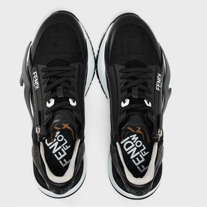 FENDI Flow Low Top Trainers 'Black/Anth'