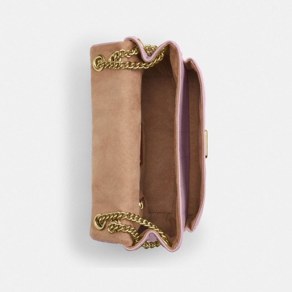 Coach Elodie Crossbody Bag With Quilting Gold Carnation