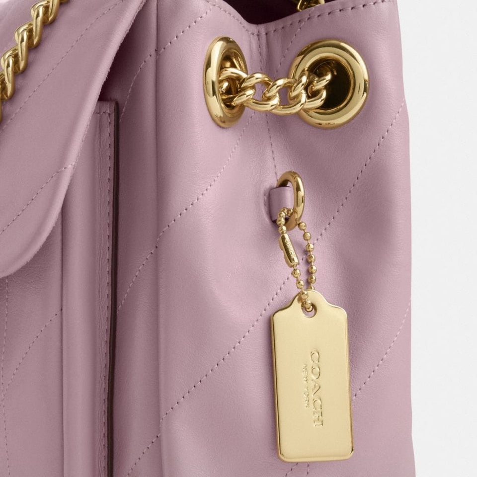 Coach Elodie Crossbody Bag With Quilting Gold Carnation