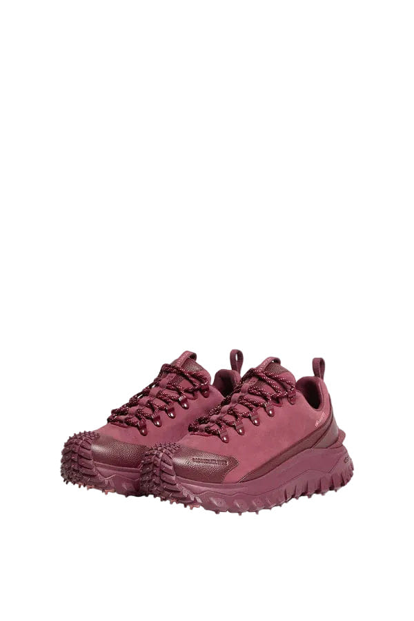 Moncler Trailgrip APEX2GTX Suede & Leather Sneakers Burgundy