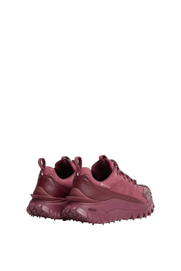 Moncler Trailgrip APEX2GTX Suede & Leather Sneakers Burgundy