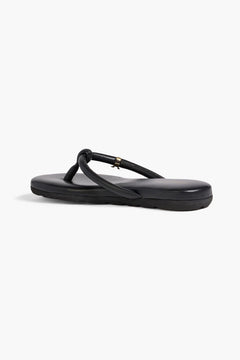 Gianvito Rossi Fiji Padded Leather Flip Flops Black Women's