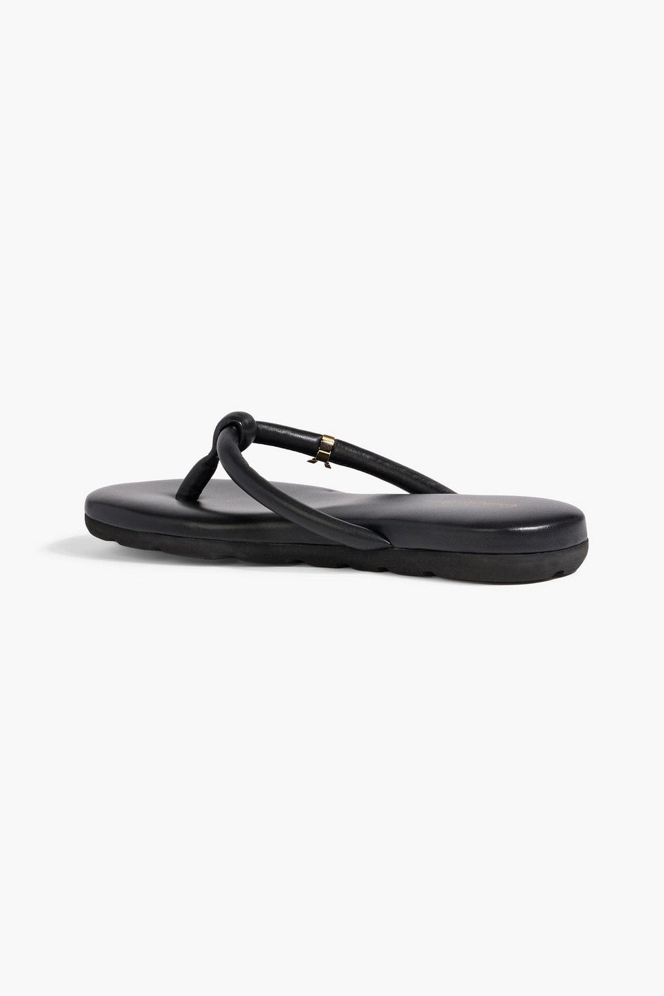 Gianvito Rossi Fiji Padded Leather Flip Flops Black Women's