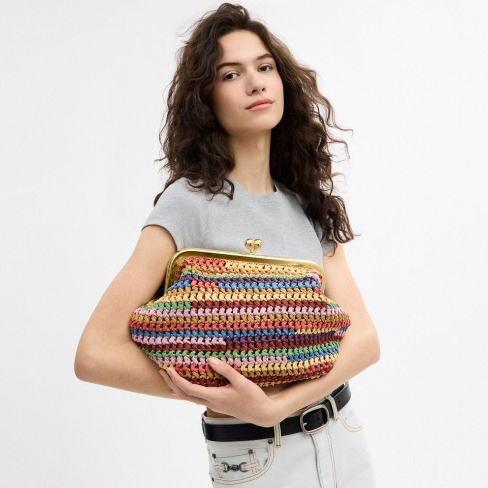 Coach Kisslock Frame Bag 27 Brass Multi