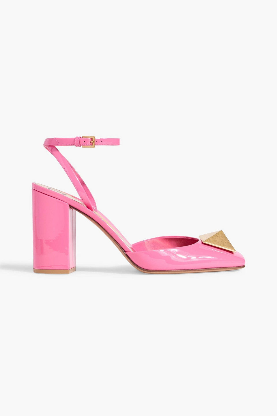 Valentino Garavani One Stud Patent-Leather Pumps Bubblegum Women's