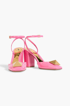 Valentino Garavani One Stud Patent-Leather Pumps Bubblegum Women's