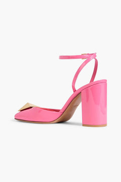 Valentino Garavani One Stud Patent-Leather Pumps Bubblegum Women's