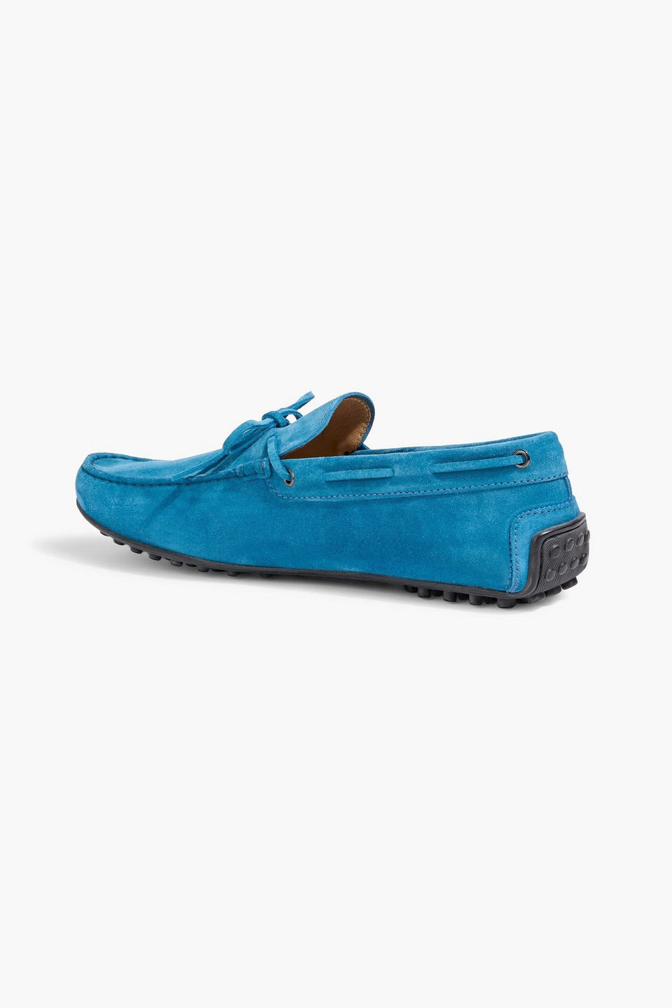Tod's Heaven Laccetto Suede Driving Shoes Azure