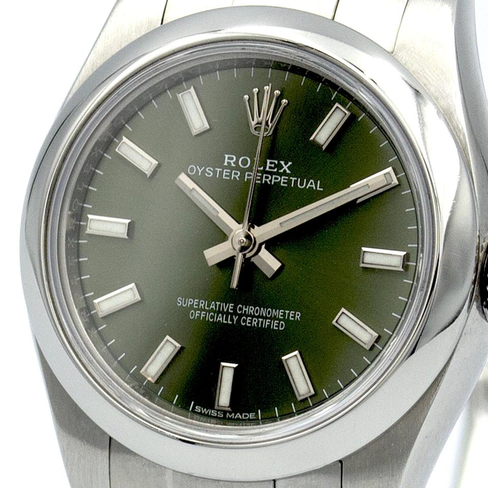 Rolex | Oyster Perpetual | 176200 | Steel | 26 x 29 mm | Steel | Green | Automatic