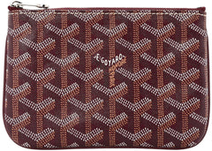 Goyard Senat Pouch Goyardine Mini Burgundy