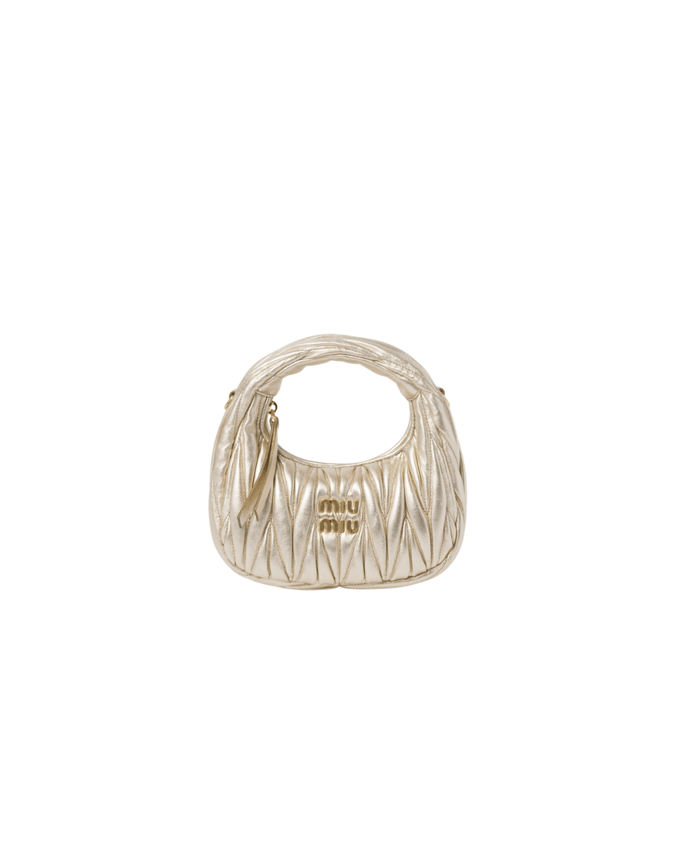Wander matelassé nappa leather hobo mini-bag