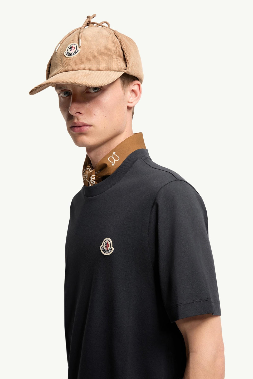 Moncler Logo Patch Cotton T-Shirt (Pack Of Three) Blue & Black & Grey Blue & Black & Grey
