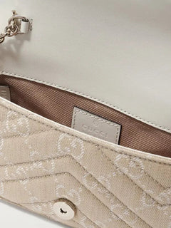GG Marmont 2.0 Matelassé Canvas-Jacquard Shoulder Bag