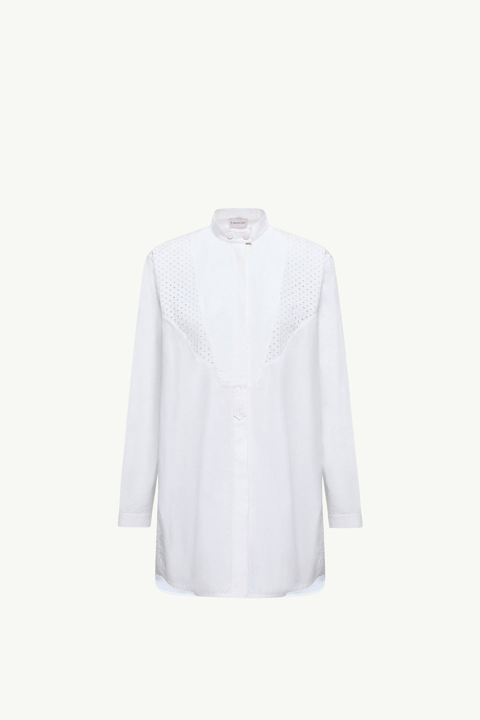 Moncler San Gallo Cotton Poplin Shirt White White