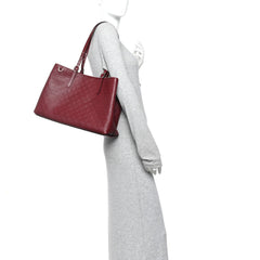 GG Calfskin Embossed Calfskin Large Tote Bag Rose Ancora